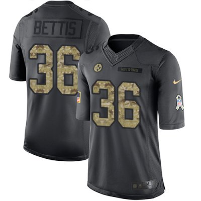 Jerseys Factory Cheap Nike Steelers #36 Jerome Bettis Black Men'