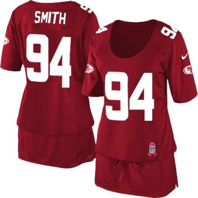 Jerseys Factory Cheap Nike 49ers #94 Justin Smith Red Team Color