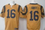 Jerseys Factory Cheap Nike Rams #16 Jared Goff Gold Men's Stitch
