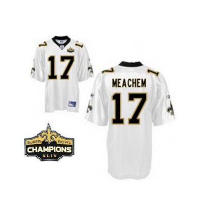 Jerseys Factory Cheap Saints #17 Robert Meachem White Super Bowl