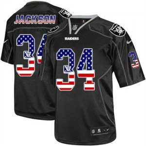 Jerseys Factory Cheap Nike Raiders #34 Bo Jackson Black Men's St
