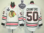 Jerseys Factory Cheap Blackhawks #50 Corey Crawford White With S