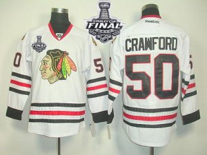 Jerseys Factory Cheap Blackhawks #50 Corey Crawford White With S
