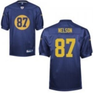 Jerseys Factory Cheap Packers #87 Jordy Nelson Blue Stitched NFL