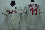 Jerseys Factory Cheap Phillies #11 Jimmy Rollins Embroidered Cre