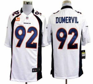 Jerseys Factory Cheap Nike Broncos #92 Elvis Dumervil White With