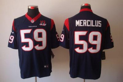 Jerseys Factory Cheap Nike Texans #59 Whitney Mercilus Navy Blue