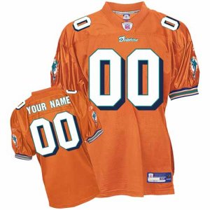 Jerseys Factory Cheap Dolphins Personalized Authentic Orange NFL