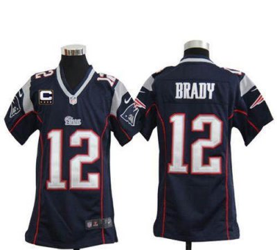Jerseys Factory Cheap Nike Patriots #12 Tom Brady Navy Blue Team
