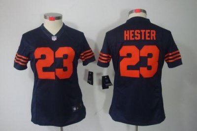 Jerseys Factory Cheap Nike Bears #23 Devin Hester Navy Blue Wome