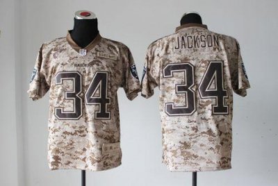 Jerseys Factory Cheap Nike Raiders #34 Bo Jackson Camo Men's Emb