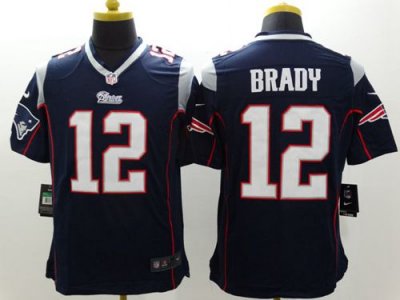 Jerseys Factory Cheap Nike Patriots #12 Tom Brady Navy Blue Team