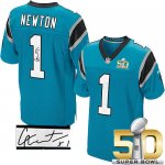Jerseys Factory Cheap Nike Panthers #1 Cam Newton Blue Alternate