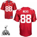 Jerseys Factory Cheap Giants #88 Hakeem Nicks Red Super Bowl XLV
