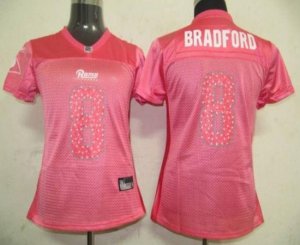 Jerseys Factory Cheap Rams #8 Sam Bradford Red Women's Sweethear