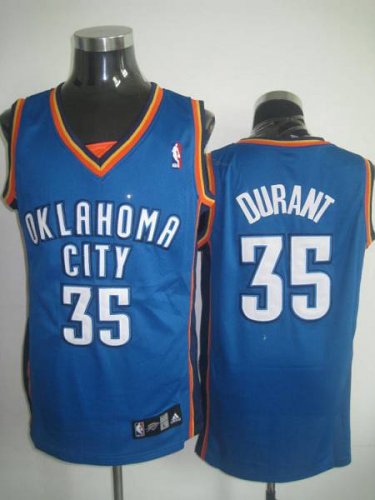 Jerseys Factory Cheap Thunder #35 Kevin Durant Stitched Blue NBA