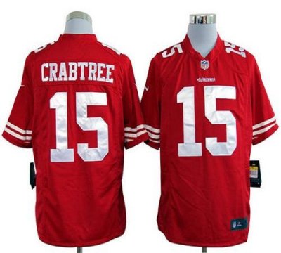 Jerseys Factory Cheap Nike 49ers #15 Michael Crabtree Red Team C