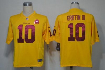 Jerseys Factory Cheap Nike Redskins #10 Robert Griffin III Yello