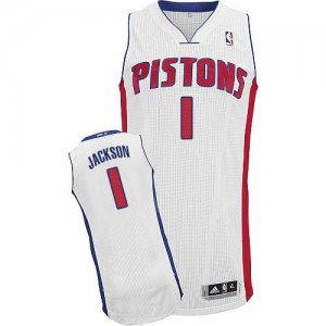 Jerseys Factory Cheap Pistons #1 Reggie Jackson White Stitched N