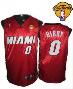Jerseys Factory Cheap Heat Finals Patch #0 Bibby Red Embroidered