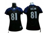 Jerseys Factory Cheap Ravens #81 Anquan Boldin Black Women's Fie