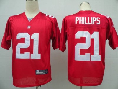 Jerseys Factory Cheap Giants #21 Kenny Phillips Red Stitched NFL