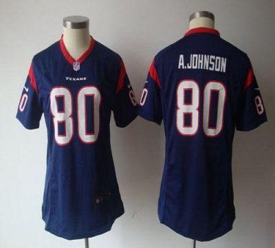 Jerseys Factory Cheap Nike Texans #80 Andre Johnson Navy Blue Te