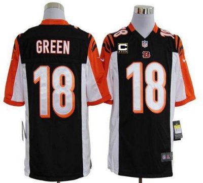 Jerseys Factory Cheap Nike Bengals #18 A.J. Green Black Team Col