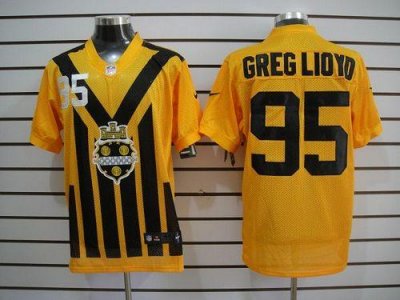 Jerseys Factory Cheap Nike Steelers #95 Greg Lloyd Gold 1933s Th