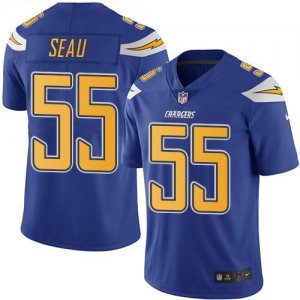 Jerseys Factory Cheap Nike Chargers #55 Junior Seau Electric Blu