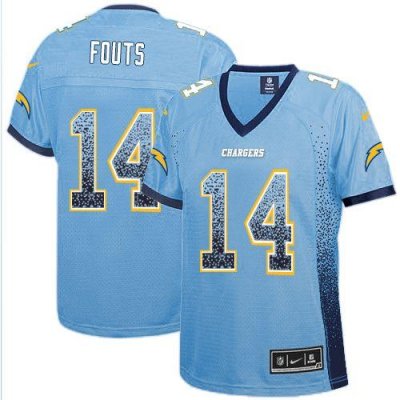 Jerseys Factory Cheap Nike Chargers #14 Dan Fouts Electric Blue