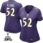 Jerseys Factory Cheap Nike Ravens #52 R.Lewis Purple Team Color