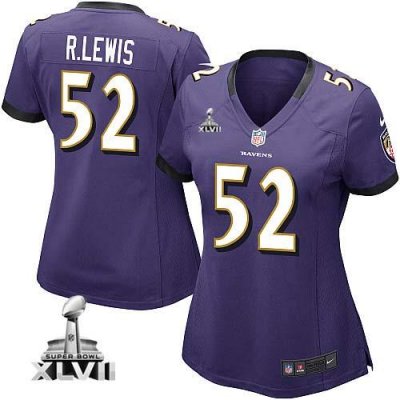 Jerseys Factory Cheap Nike Ravens #52 R.Lewis Purple Team Color