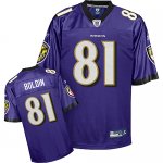 Jerseys Factory Cheap Ravens #81 Anquan Boldin Purple Embroidere