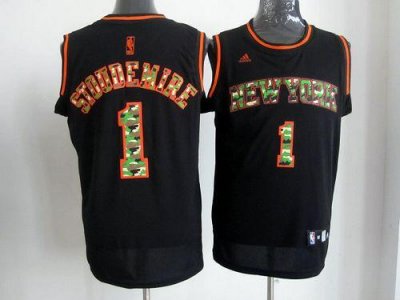 Jerseys Factory Cheap Knicks #1 Amare Stoudemire Black Camo Fash