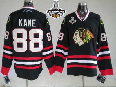 Jerseys Factory Cheap Blackhawks #88 Patrick Kane Embroidered Bl