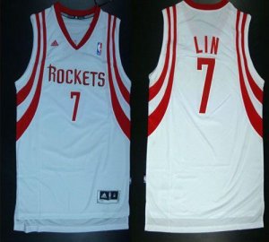 Jerseys Factory Cheap Rockets #7 Jeremy Lin White Home Revolutio