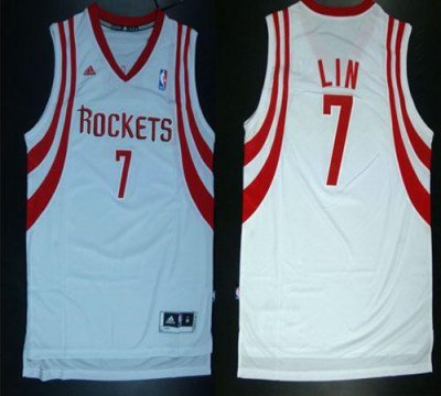 Jerseys Factory Cheap Rockets #7 Jeremy Lin White Home Revolutio