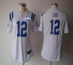 Jerseys Factory Cheap Nike Colts #12 Andrew Luck White With 30TH