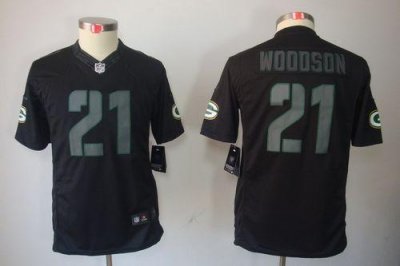 Jerseys Factory Cheap Nike Packers #21 Charles Woodson Black Imp