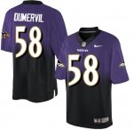 Jerseys Factory Cheap Nike Ravens #58 Elvis Dumervil Purple/Blac