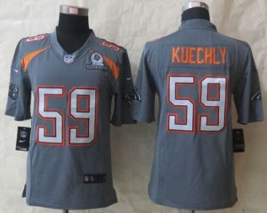 Jerseys Factory Cheap Nike Panthers #59 Luke Kuechly Grey Pro Bo