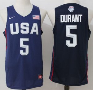 Jerseys Factory Cheap Nike Team USA #5 Kevin Durant Navy Blue 20