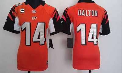Jerseys Factory Cheap Nike Bengals #14 Andy Dalton Orange Altern