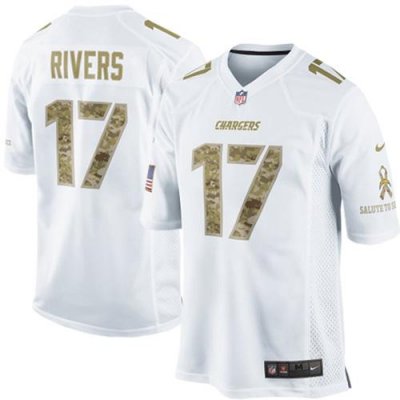 Jerseys Factory Cheap Nike Chargers #17 Philip Rivers White Men'