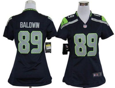 Jerseys Factory Cheap Nike Seahawks #89 Doug Baldwin Steel Blue