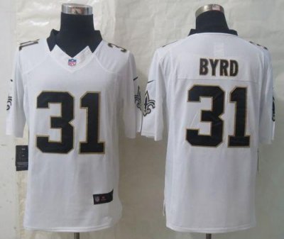 Jerseys Factory Cheap Nike Saints #31 Jairus Byrd White Men's St