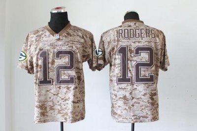 Jerseys Factory Cheap Nike Packers #12 Aaron Rodgers Camo USMC M
