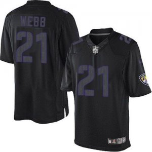 Jerseys Factory Cheap Nike Ravens #21 Lardarius Webb Black Men's