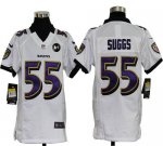 Jerseys Factory Cheap Nike Ravens #55 Terrell Suggs White With A